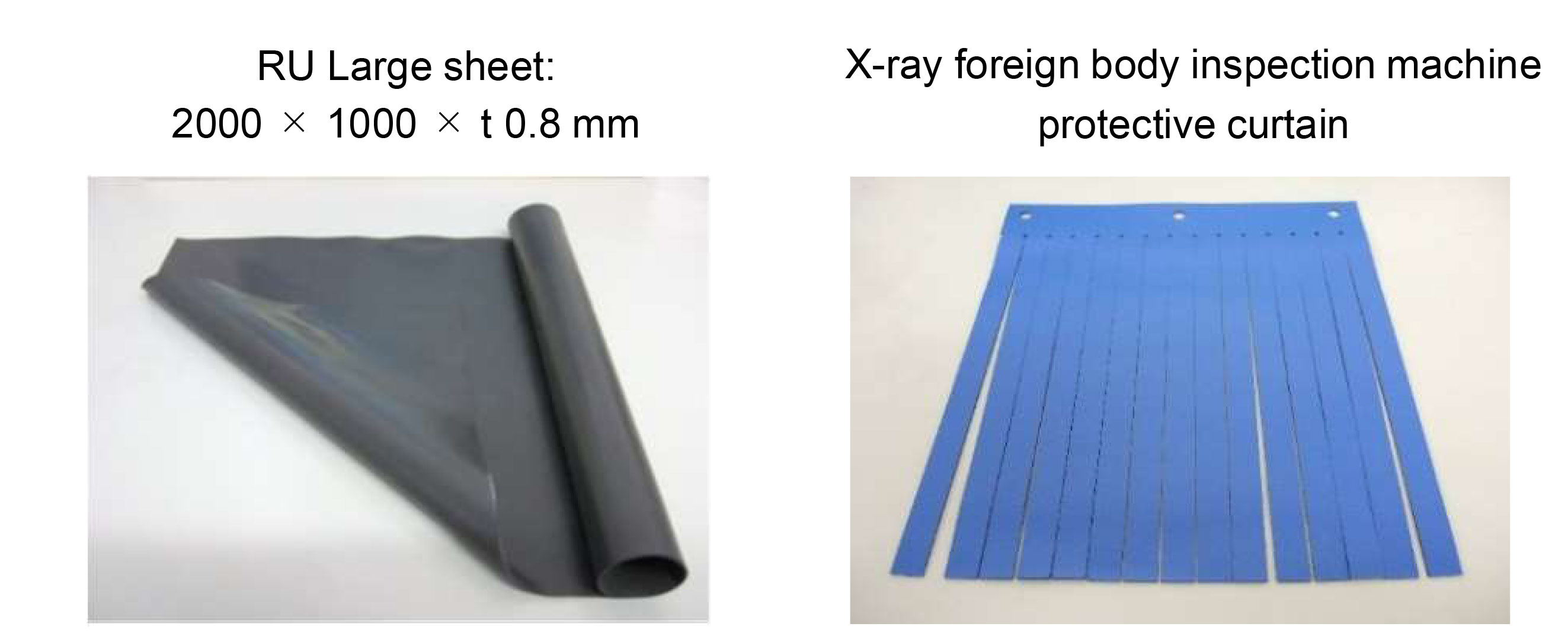 Radiation shielding material “Miyatron R” large sheets and protective curtains